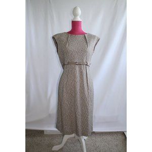 Connected Apparel Sleeveless Basic Dress Brown Women Size 12